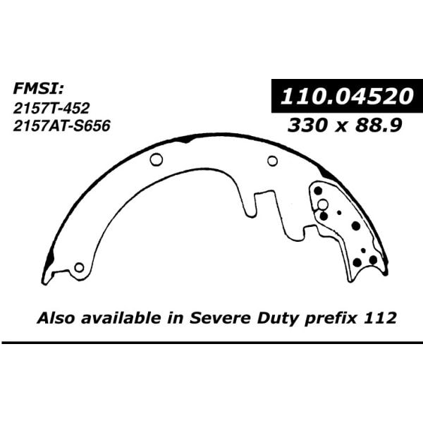 Centric Parts Centric Brake Shoes, 111.04520 111.04520 - main